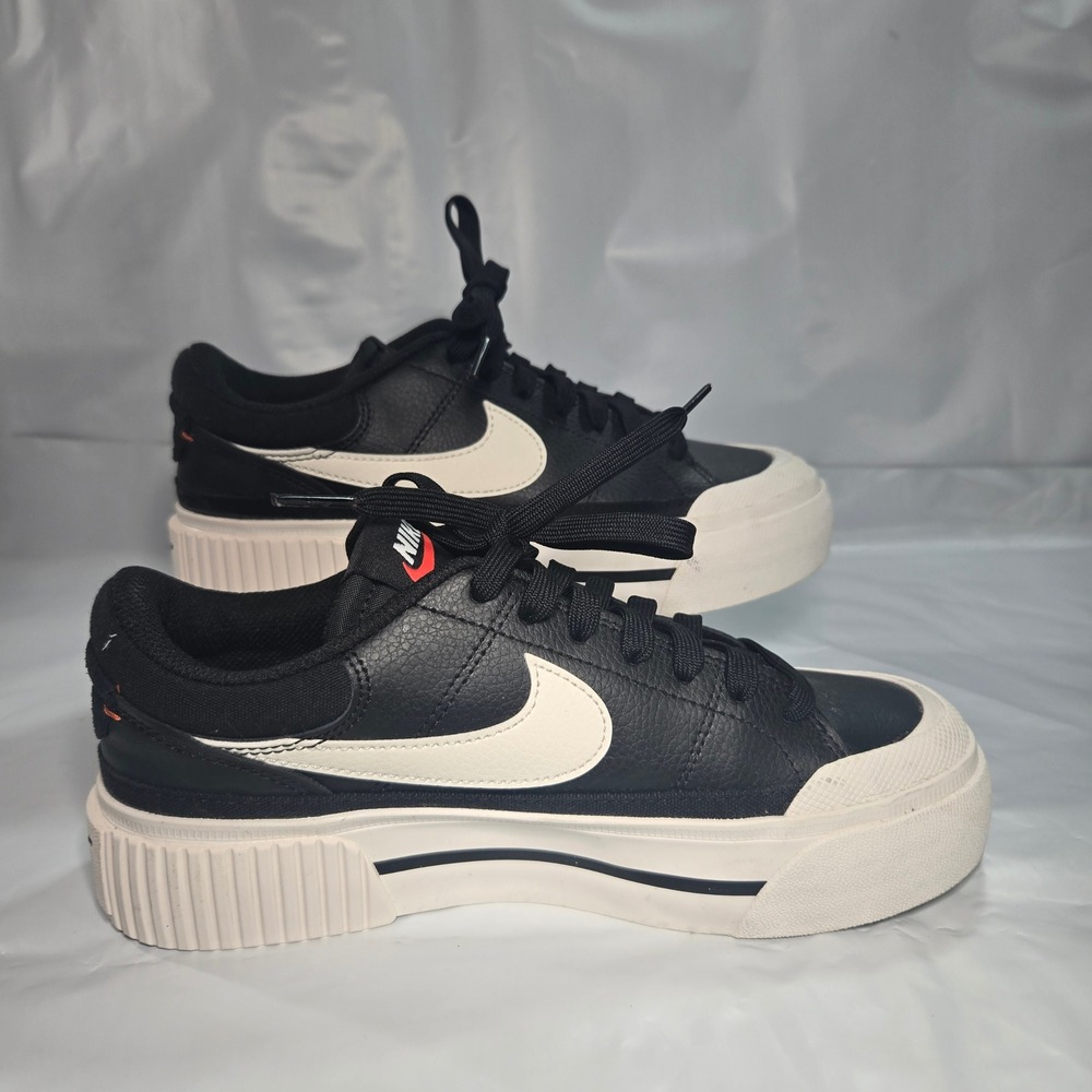Nike‎ Court Legacy Lift Black Sail Platform Sneakers DM7590-001 Womens 6 - Picture 5 of 10